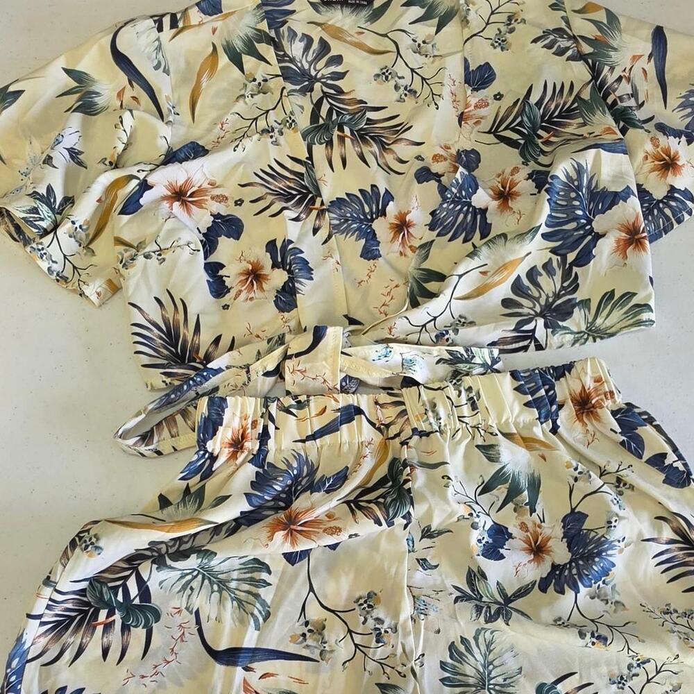 Shein tropical floral 2 piece